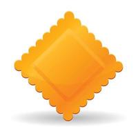 icono de pasta ravioli, estilo de dibujos animados vector