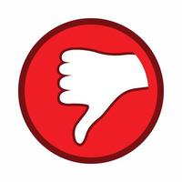 Thumb down icon, simple style vector