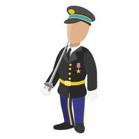 Soldier cartoon icon vector