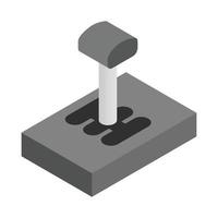 Gear stick isometric 3d icon vector