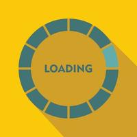 Circle loading icon, flat style vector