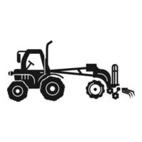 icono de maquinaria de tractor moderno, estilo simple vector