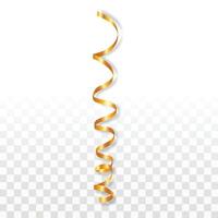 Celebrate gold serpentine icon, realistic style vector