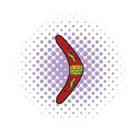 Boomerang icon in comics style vector