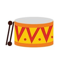 Drum flat icon vector