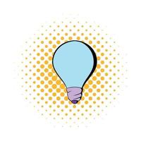 Light bulb icon in comics style vector