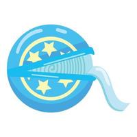 Gum floss icon cartoon vector. Bubblegum mint