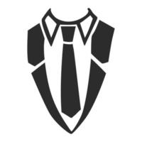 icono de corbata de camisa, estilo simple vector