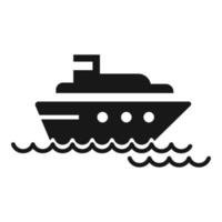 Cargo ship icon, simple style vector