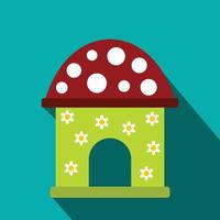 Toy house flat icon vector