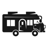 Adventure truck icon, simple style vector