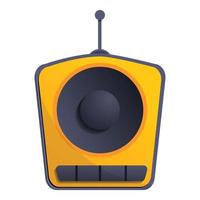 icono de radio de un altavoz, estilo de dibujos animados vector