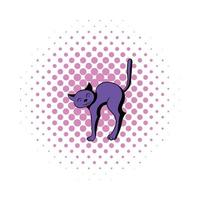 Cat icon in comics style vector