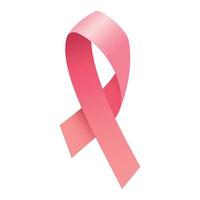 Female breast cancer ribbon icon, isometric style vector