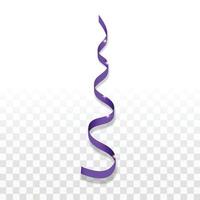 icono de serpentina violeta, estilo realista vector