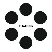 Loading icon in simple style vector