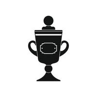 Golden trophy black simple icon vector