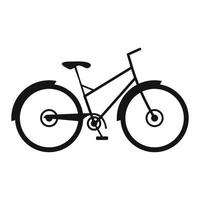 bicicleta, simple, icono vector