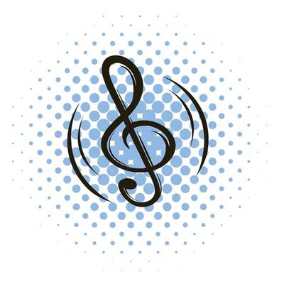 Music key comics icon