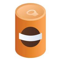 Bean soup can icon, isometric style vector