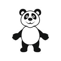 icono de oso panda, estilo simple vector
