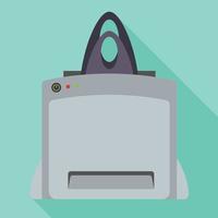 Top view printer icon, flat style vector