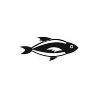 Fish icon in simple style vector