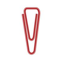 Triangular paper clip icon, realistic style vector