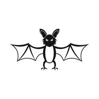 Bat icon black vector