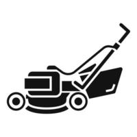 Lawn mower machine icon, simple style vector