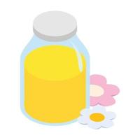 Honey bank isometric 3d icon vector