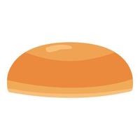Bun burger icon cartoon vector. Cheese meat vector