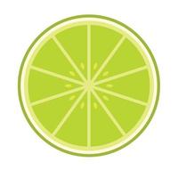 Sliced lime flat icon vector