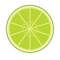 Sliced lime flat icon vector