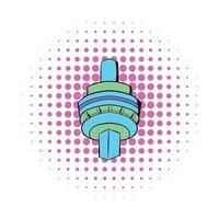 la torre cn en icono de toronto, estilo comics vector