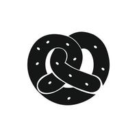 Pretzel icon in simple style vector