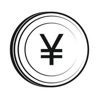 Yen icon, simple style vector