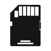 SD memory card icon, simple style vector