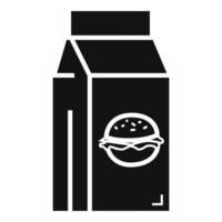 icono de lonchera de comida rápida, estilo simple vector