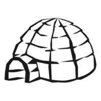 Alaska igloo icon, simple style vector