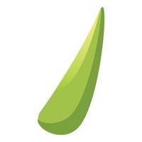 Green flower leaf icon, cartoon style vector