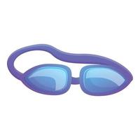 Swimming goggles icon, cartoon style vector