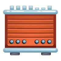 Radio device icon, cartoon style vector