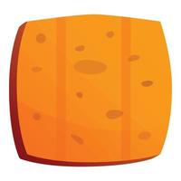 Cracker biscuit icon, cartoon style vector