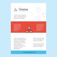 Template layout for Networks comany profile annual report presentations leaflet Brochure Vector Background