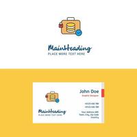 Flat Database briefcase Logo and Visiting Card Template Busienss Concept Logo Design vector