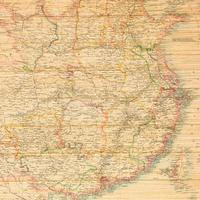 Vintage Map On Wooden Texture photo