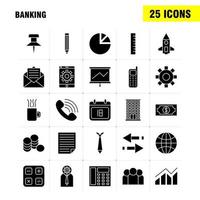 Banking Solid Glyph Icon for Web Print and Mobile UXUI Kit Such as Mobile Setting Mobile Setting Gear Projector Screen Display Pictogram Pack Vector