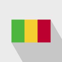 Mali flag Long Shadow design vector