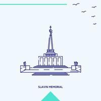 SLAVIN MEMORIAL skyline vector illustration